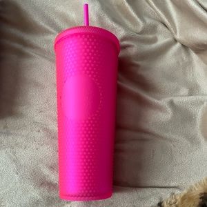 Hot pink Starbucks cup